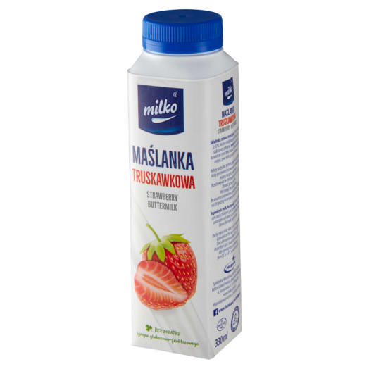 MILKO Maślanka truskawkowa