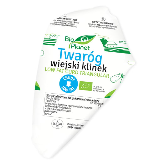 BIO PLANET Twaróg wiejski chudy klinek BIO