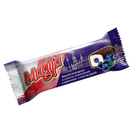MAGIJA Batonik twarogowy jagodowy pokryty czekoladą