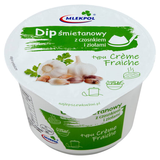 MLEKPOL Dip śmietanowy z czosnkiem i ziołami