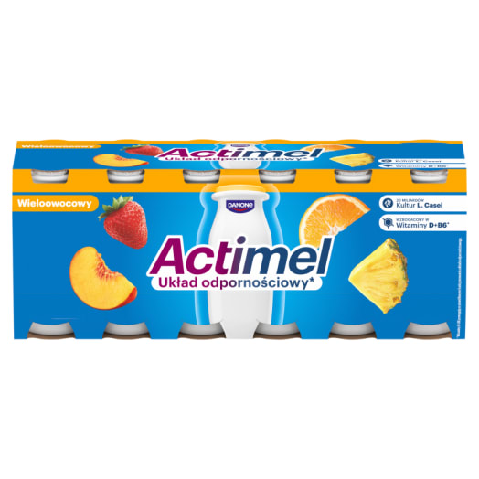 ACTIMEL Napój jogurtowy o smaku wieloowocowym (12szt.)