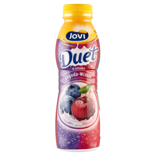 JOVI Duet Napój jogurtowy o smaku jagoda-wiśnia