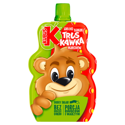 KUBUŚ Mus 100% truskawka jabłko banan marchew