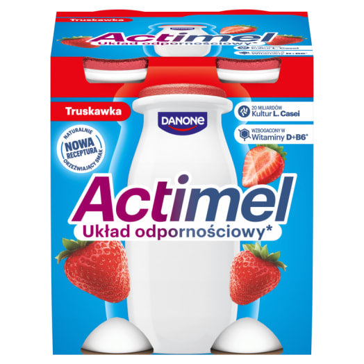 ACTIMEL Napój mleczny truskawka (4 szt.)